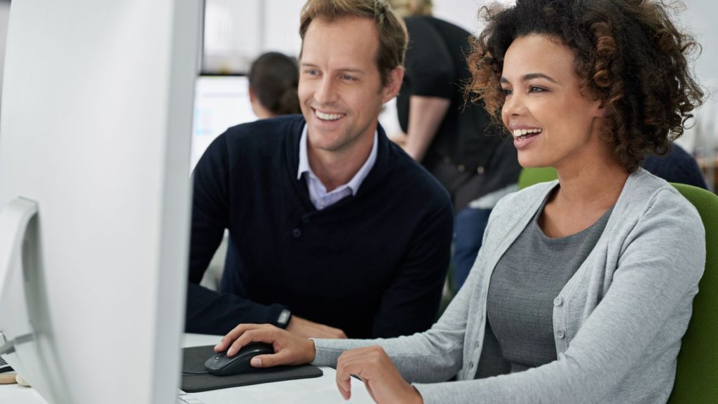 Employees Reading AI Prompts