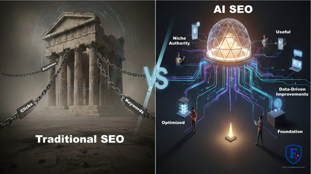 Traditional vs AI SEO by Found by AI Search